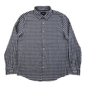 NEW Daniel Hechter Paris Long Sleeve Luxe Shirt Men's XL Navy Blue Checked NWT